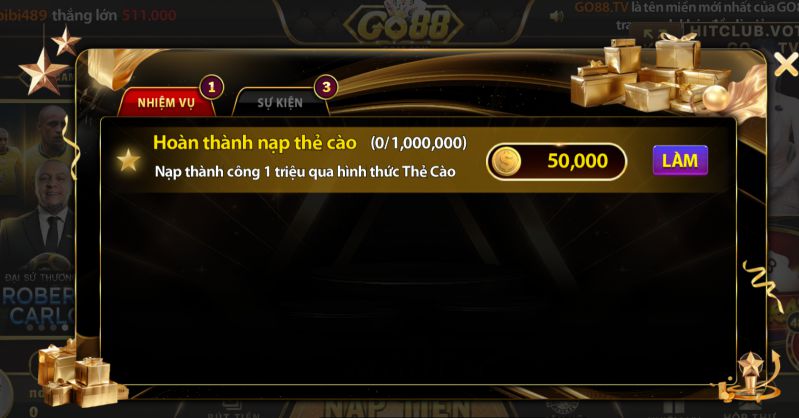 Khuyến mãi đang diễn ra tại cổng game Go88